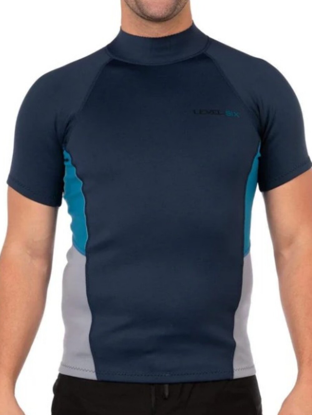 Men’s Level Six Jericho Neoprene Short Sleeve Navy Blue Rash Guard
